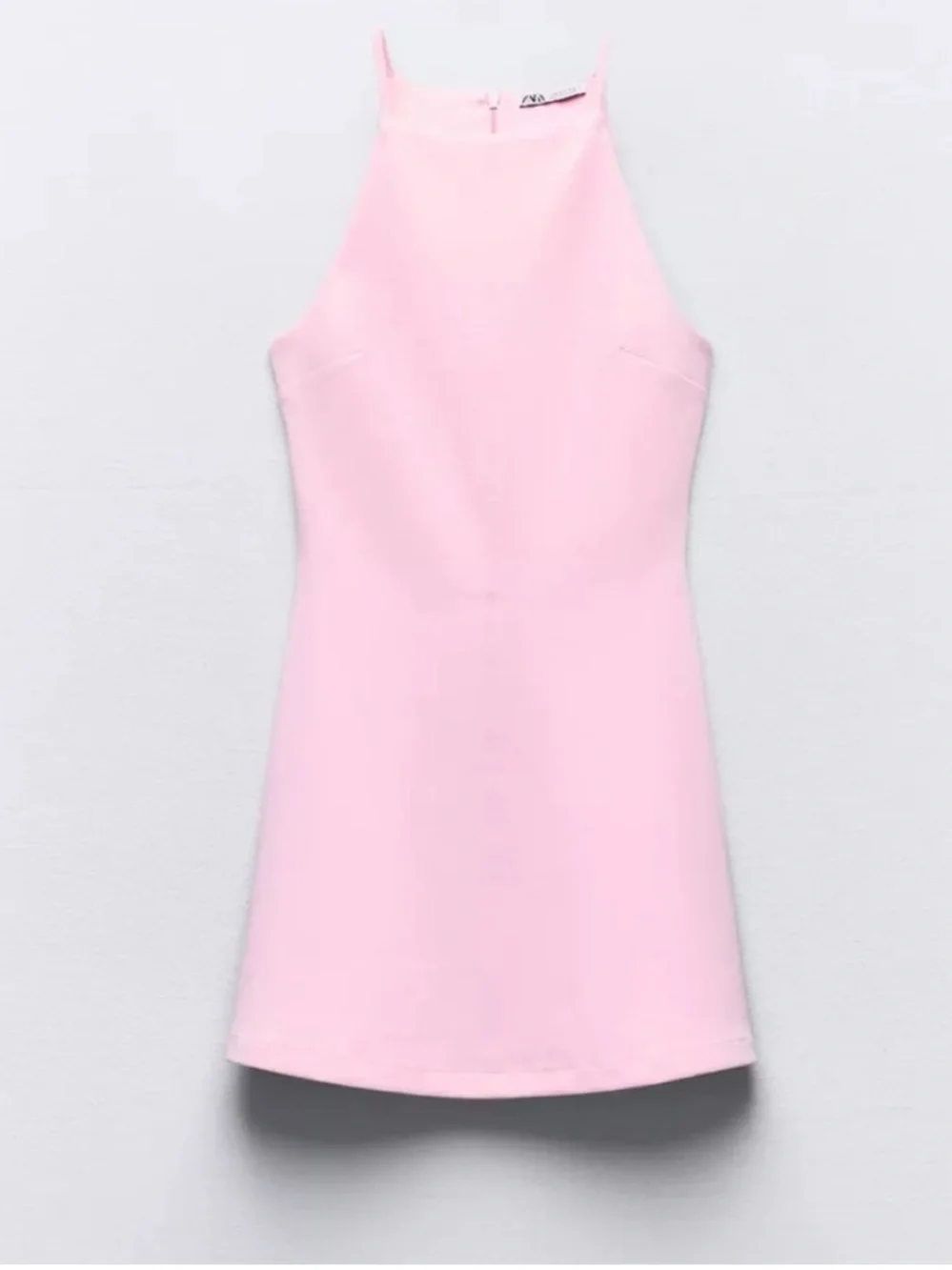 ZARA NWT Light Pink Halter Mini Dress - Picture 4 of 6
